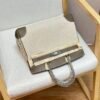 Birkin Canvas Platinum Bag 30