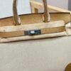 Birkin Canvas Platinum Bag 30