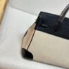 Birkin Canvas Platinum Bag 30