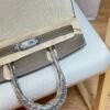 Birkin Canvas Platinum Bag 30