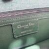 DIOR CARO handbag rose pink linen oversized rattan pattern Size:20 *12 *7cm